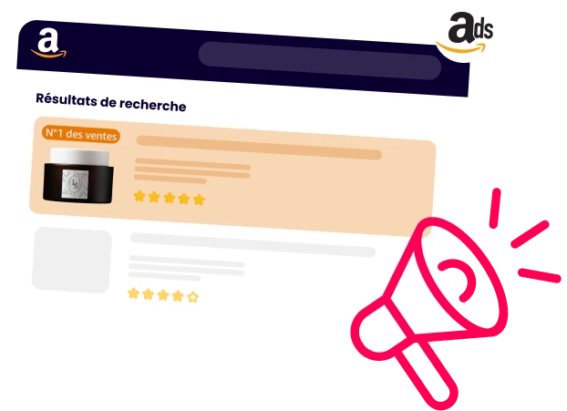 Visuel d'ads amazon avec produit n°1